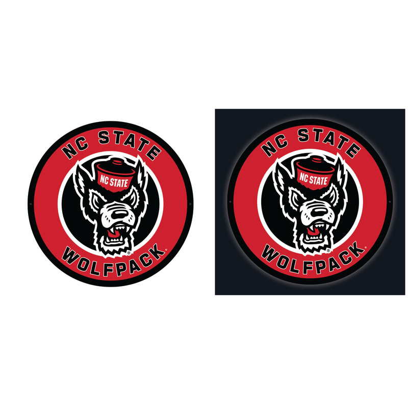 North Carolina State University College Large Round Edgelite LED Decor