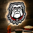 University of Georgia College Mascot Glazelite LED Decor