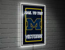 22"H x 14"L NeoLite Wall Decor, Rectangle, University Of Michigan,8led920nlrt
