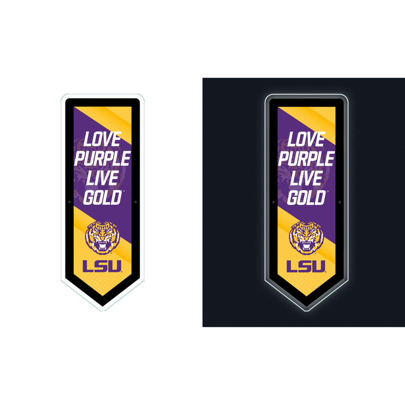 Louisiana State University College Pennant Glazelite LED Decor