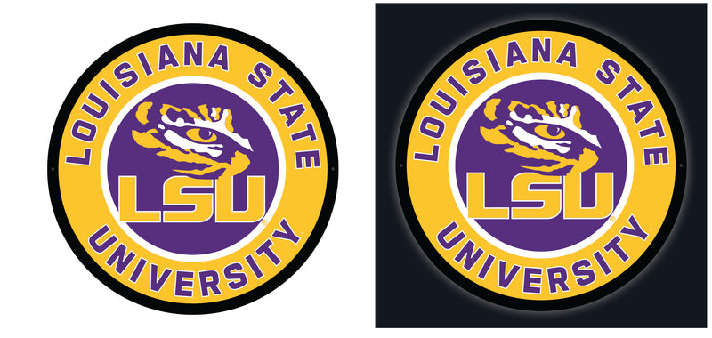 Louisiana State University College Large Round Edgelite LED Decor