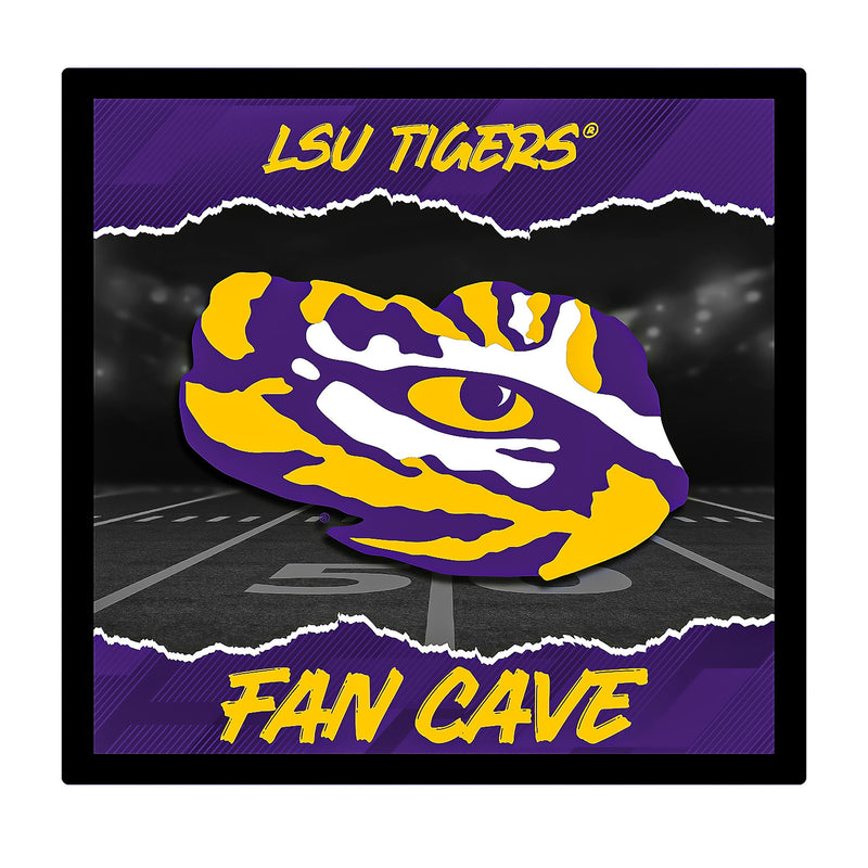 Louisiana State University 23"H x 23"L LED Wall Decor, Edgelite, Square