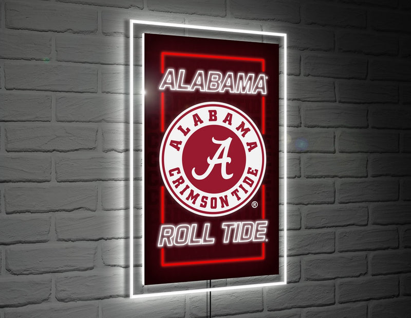 22"H x 14"L NeoLite Wall Decor, Rectangle, University of Alabama,8led924nlrt