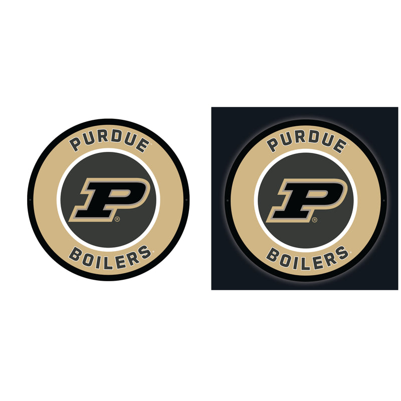 Purdue University College Large Round Edgelite LED Decor