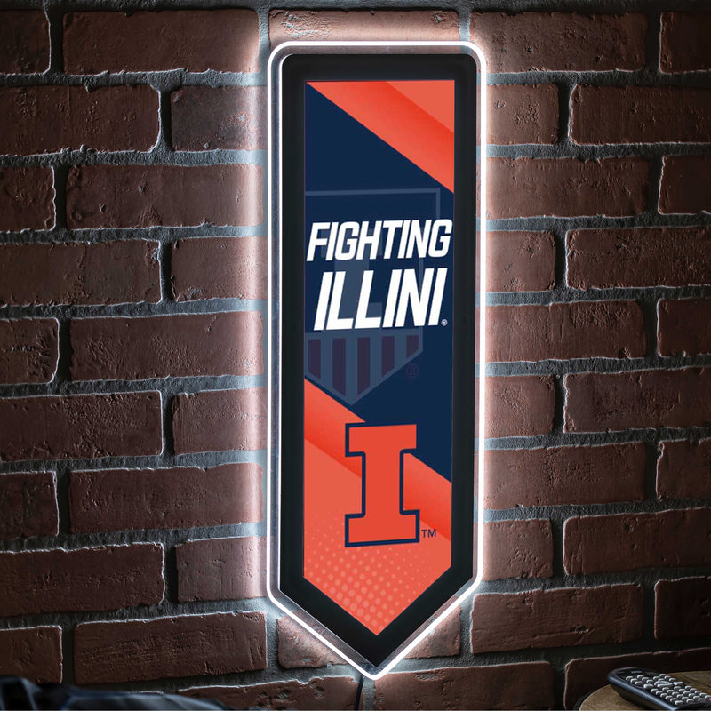 LED Wall Decor, Pennant, University of Illinois,8led942pen