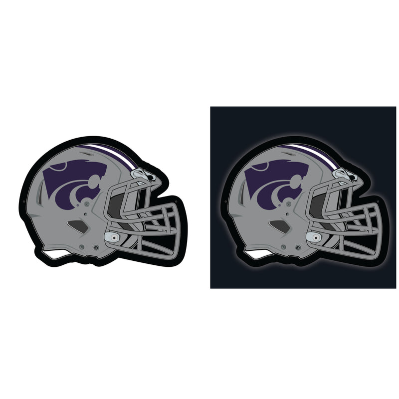 Kansas State University College Helmet Edgelite LED Decor