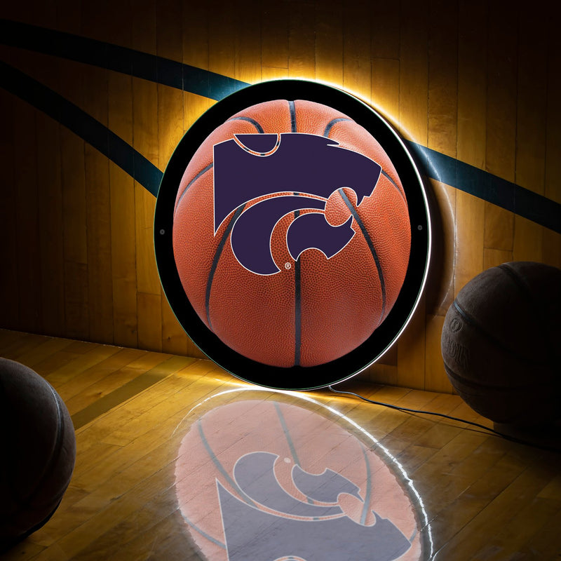 LED Wall Decor, Small Rounds, Kansas State Basketball,8led943mrdb