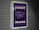 22"H x 14"L NeoLite Wall Decor, Rectangle, Kansas State University,8led943nlrt