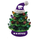 Kansas State University 8" LED Ceramic Christmas Tree