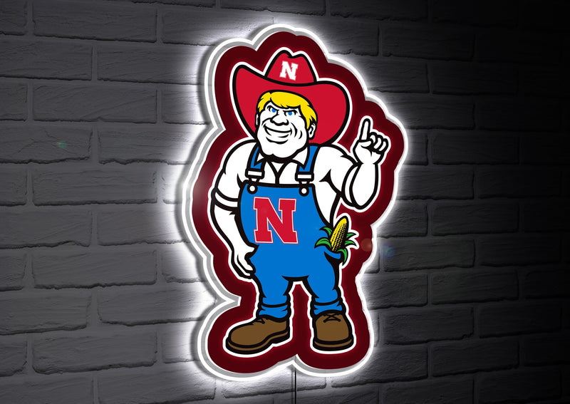University of Nebraska College Mascot Glazelite LED Decor