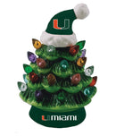 4" Mini LED Tabletop Christmas Tree, University of Miami,8led953mt