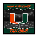 University of Miami 23"H x 23"L LED Wall Decor, Edgelite, Square