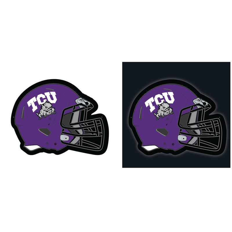 Texas Christian University College Helmet Edgelite LED Decor