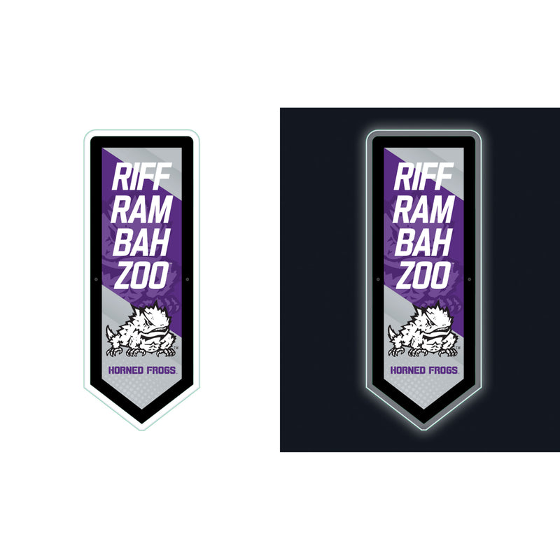Texas Christian University College Pennant Glazelite LED Decor