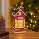10" LED Santa's Workshop Water Lantern Table Décor