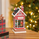 10" LED Santa's Workshop Water Lantern Table Décor