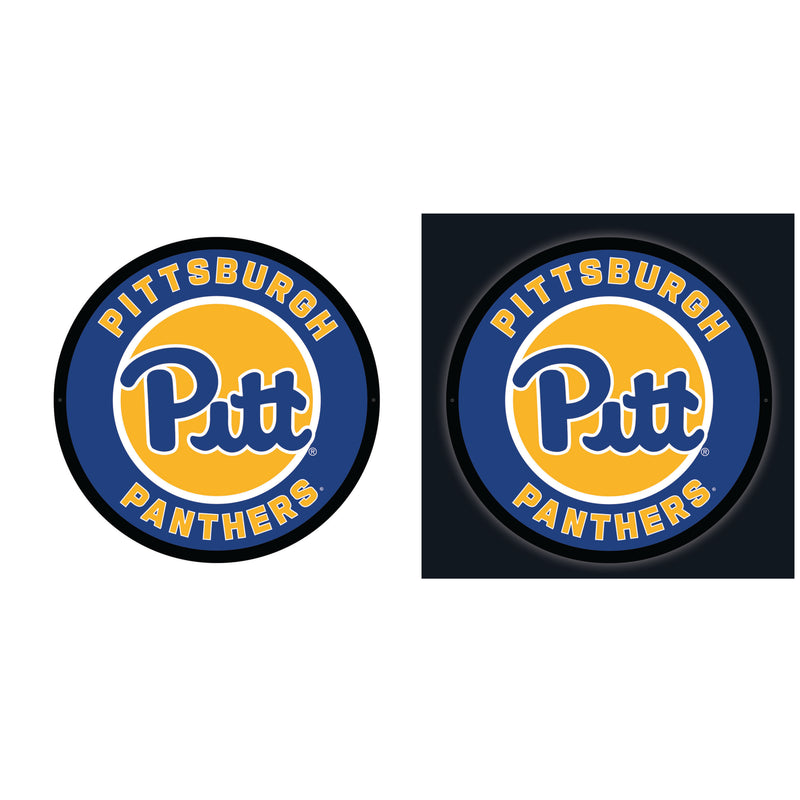 University of Pittsburgh College Large Round Edgelite LED Decor