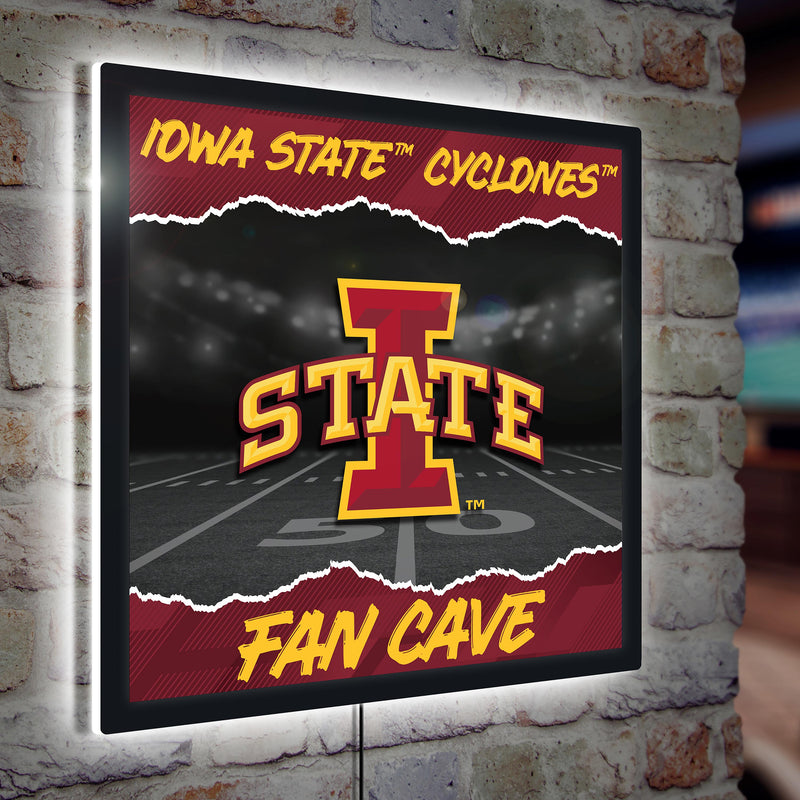 Iowa State University 23"H x 23"L LED Wall Decor, Edgelite, Square