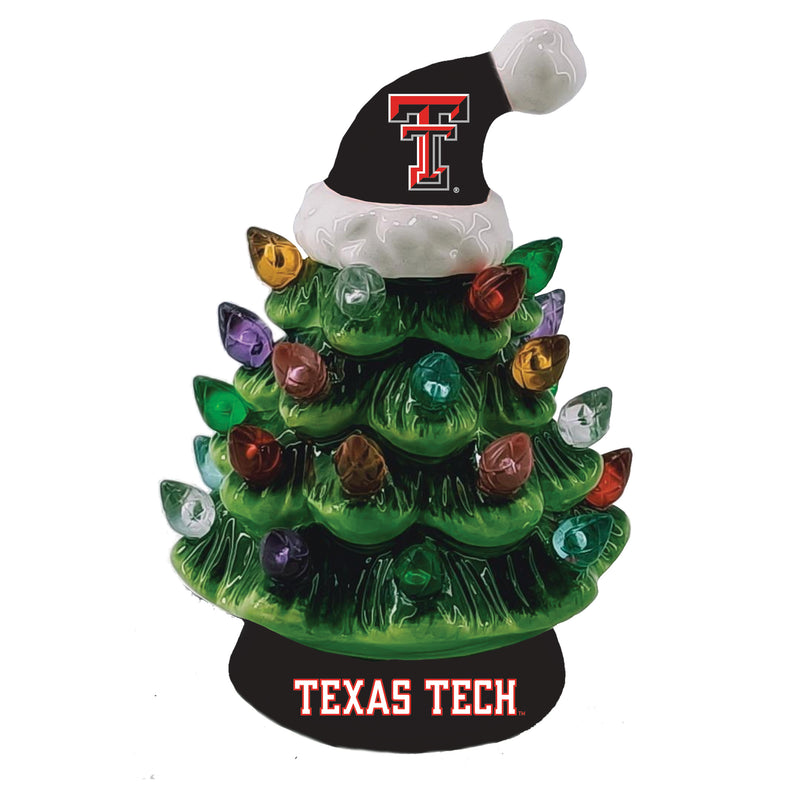 Texas Tech 8" LED Ceramic Christmas Tree