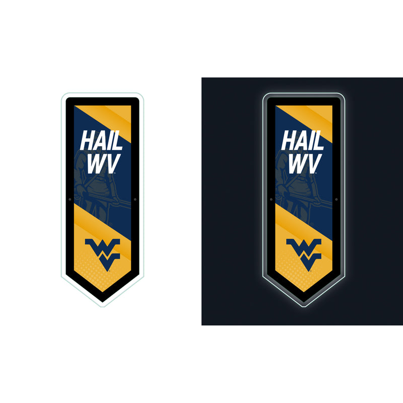 West Virginia University College Pennant Glazelite LED Decor