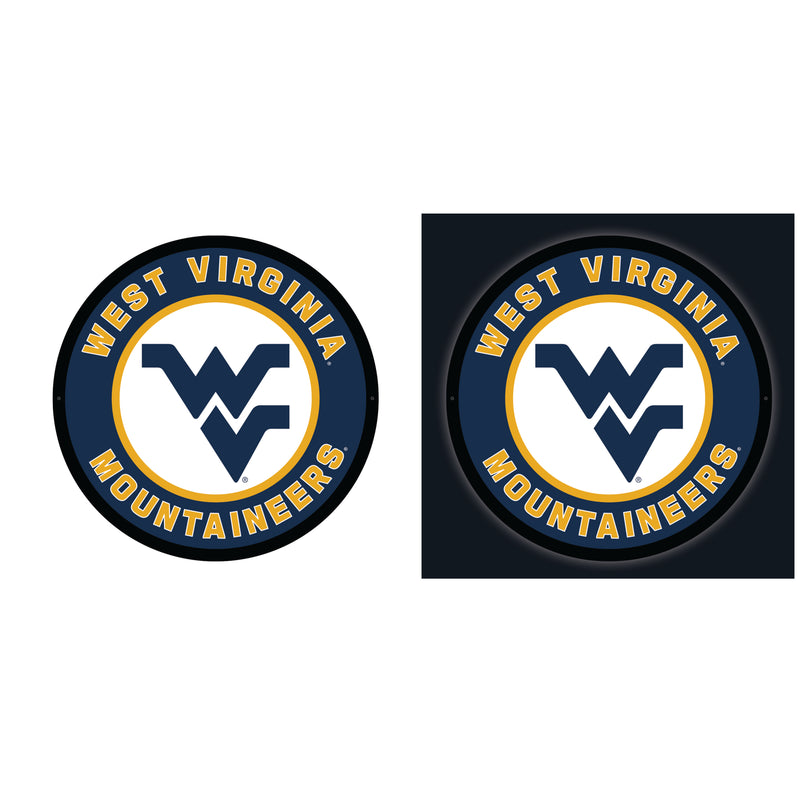 West Virginia University College Large Round Edgelite LED Decor