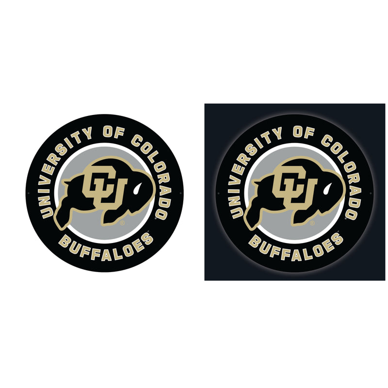 LED Wall Decor, Edgelite, College Football Round, University of Colorado