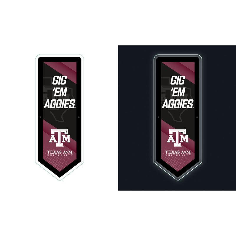 Texas A&M College Pennant Glazelite LED Decor