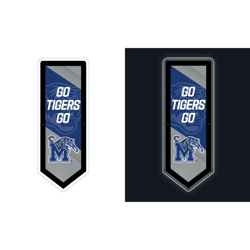 University of Memphis College Pennant Glazelite LED Decor