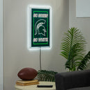22"H x 14"L NeoLite Wall Decor, Rectangle, Michigan State University,8led971nlrt