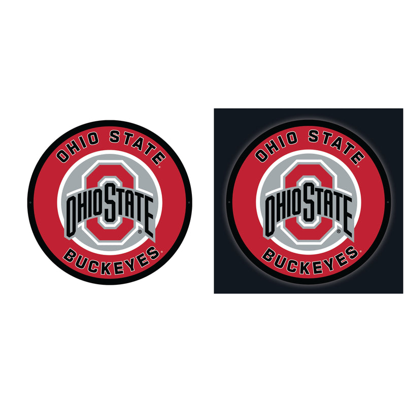 Ohio State University College Large Round Edgelite LED Decor