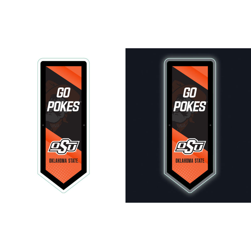 Oklahoma State University College Pennant Glazelite LED Decor
