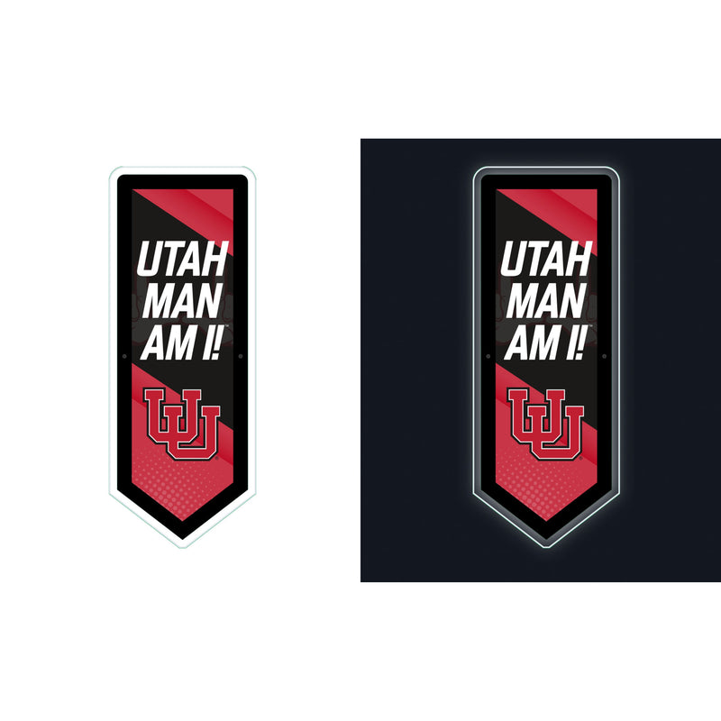 University of Utah College Pennant Glazelite LED Decor