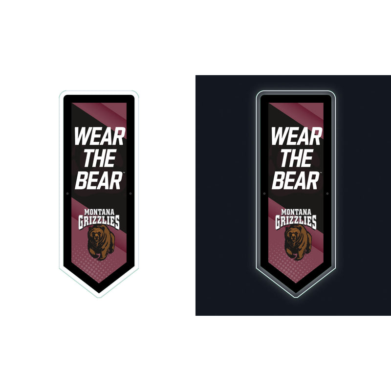 University of Montana College Pennant Glazelite LED Decor