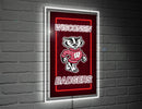 22"H x 14"L NeoLite Wall Decor, Rectangle, University of Wisconsin-Madison,8led984nlrt