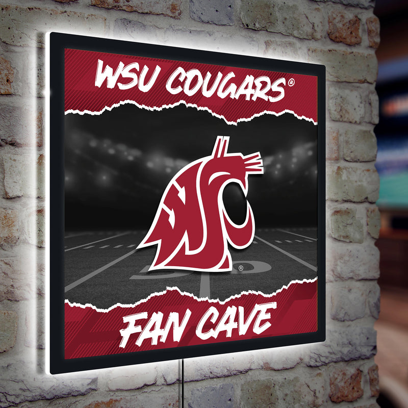 Washington State University 23"H x 23"L LED Wall Decor, Edgelite, Square