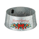 25" LED Metal Tree Collar "Season's Greetings"