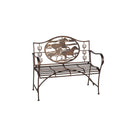 Distressed Bronze Wild Horses Garden Bench