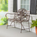 Distressed Bronze Wild Horses Garden Bench