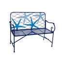 Blue Starfish Metal Bench