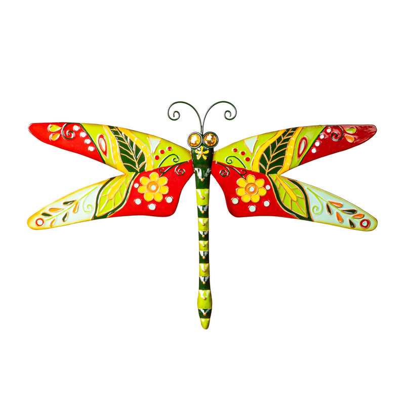 Multi-Color Boho Dragonfly Metal Wall Decor,8om0009a