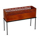 Rectangular Metal Planter with Laser Cut Wildflowers and Hummingbirds