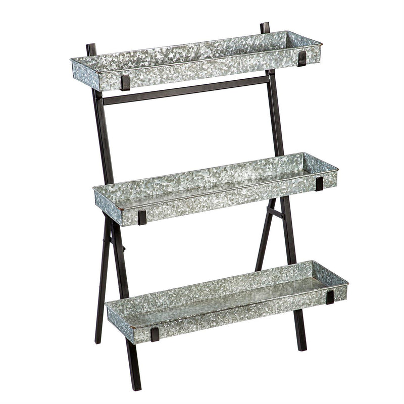What She Shed Plant Stand, Metal, 3-Tiered Plant Stand