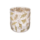 Dried Floral Mini Glass Planter, 4"H