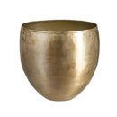 Glazed Metal Planter, Silver, Nested Set of 3