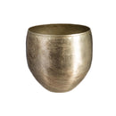 Glazed Metal Planter, Silver, Nested Set of 3