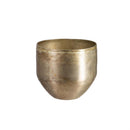 Glazed Metal Planter, Silver, Nested Set of 3