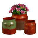 Garden of Wonder Planters, Metal, Jug Shaped Planter, Color Wash, Nested Set of 3