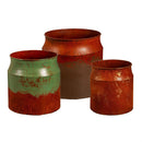 Garden of Wonder Planters, Metal, Jug Shaped Planter, Color Wash, Nested Set of 3