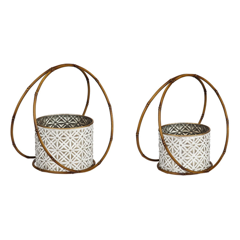 Metallic Tabletop Planters Set of 2