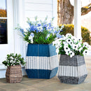 High Resin Wicker Planter Set of 3